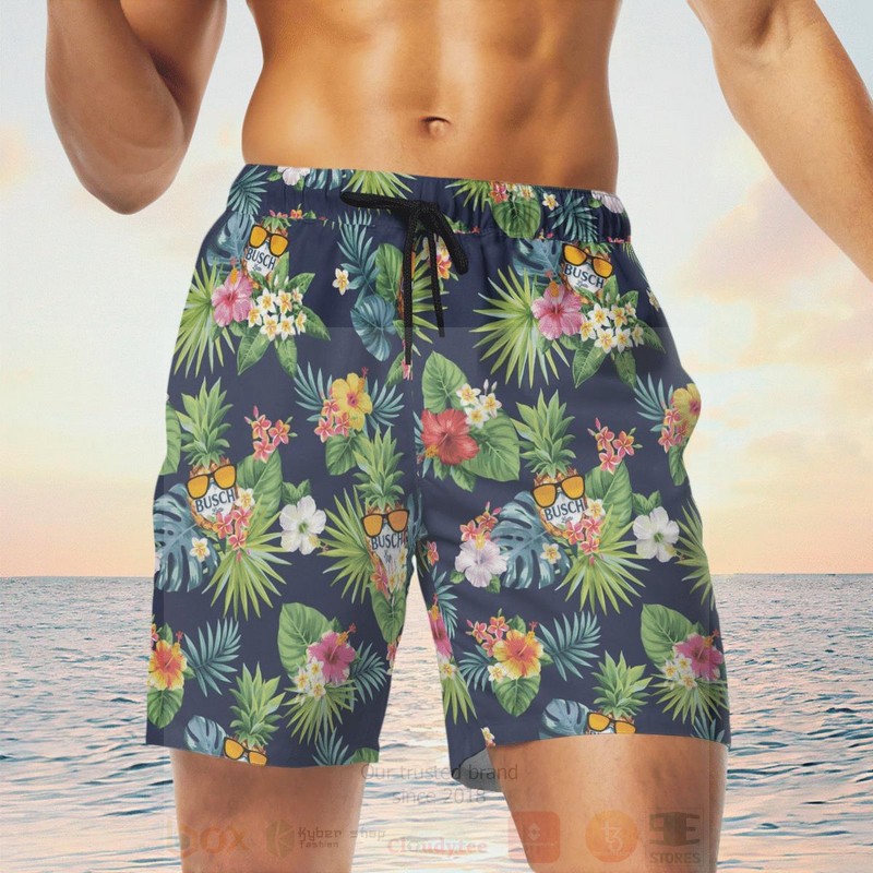 BEST Busch Latte Navy All Over Print Beach Short 3 Busch Latte Navy Beach Short 1 2
