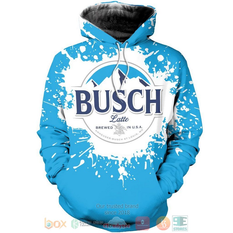 Busch Latte blue 3d hoodie