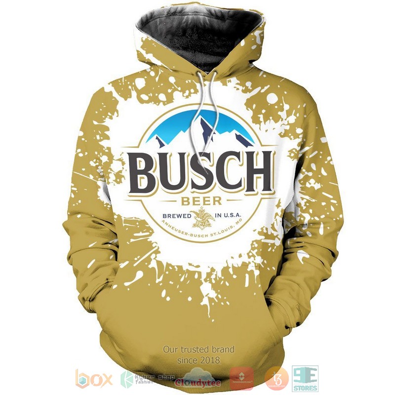 Busch Latte dark yellow 3d hoodie
