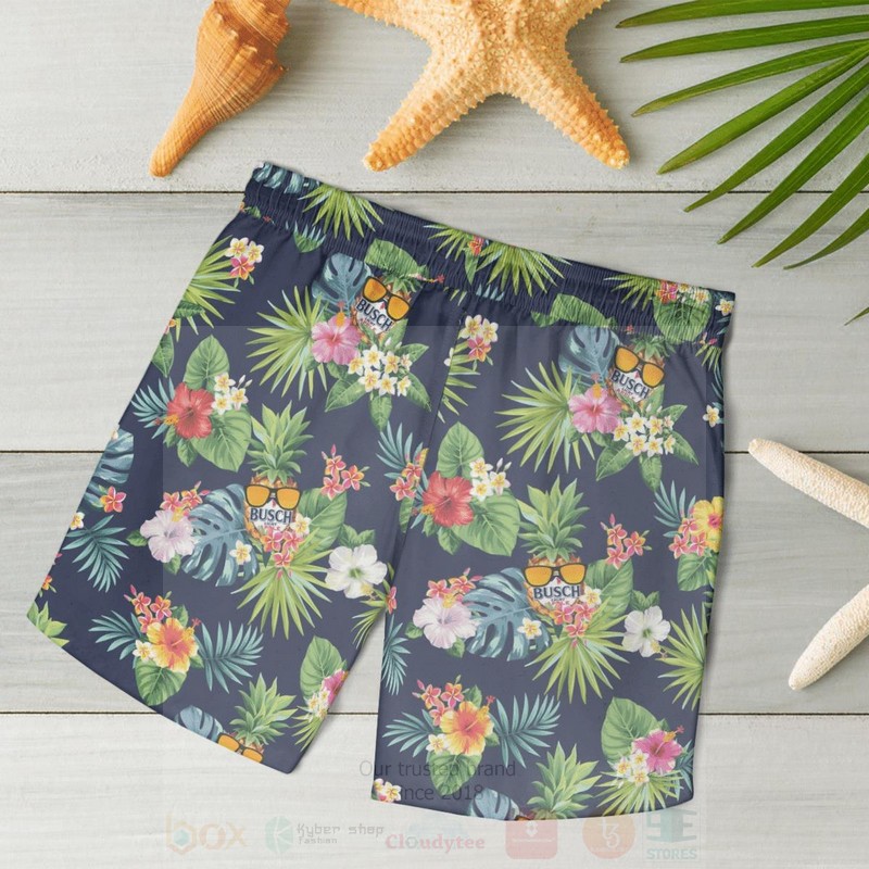 BEST Busch Light Apple Navy All Over Print Beach Short 5 Busch Light Apple Navy Beach Short 1 2 3 4