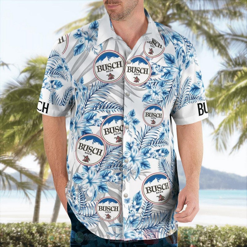 BEST Busch Light Flower Tropical Shirt 3 Busch Light Flower Hawaiian Shirt 1 2