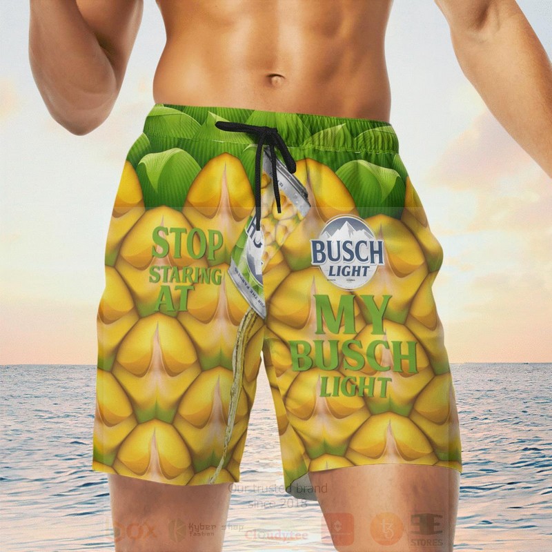 BEST Busch Light Seed Corn All Over Print Beach Short 3 Busch Light Seed Corn Beach Short 1 2