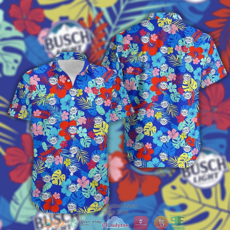 Busch Light Tropical plants Hawaiian shirt 2 Busch Light Tropical plants Hawaiian shirt