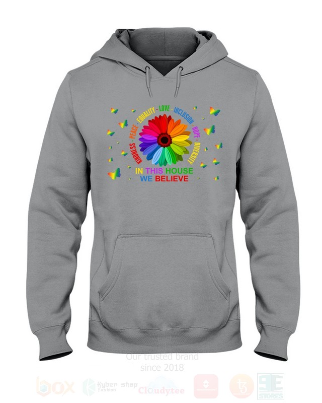 BEST Butterfly In This House We Believe Unisex 2D Hoodie, Shirt 7 Butterfly In This House We Believe 2D Hoodie Shirt 1 2 3 4 5 6