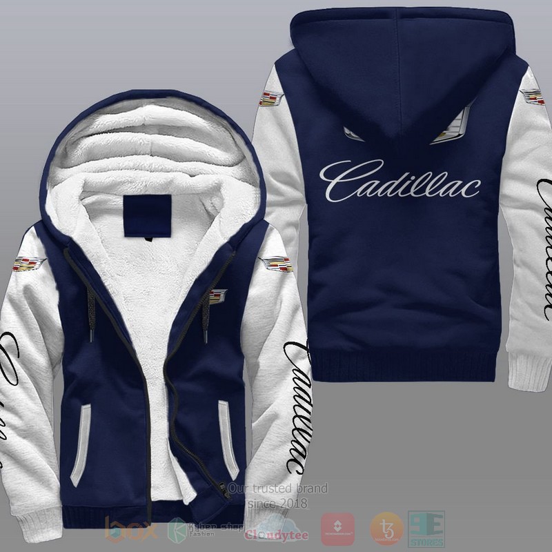 NEW Cadillac Car Fleece Jacket 3 Cadillac Car Fleece Hoodie 1 2