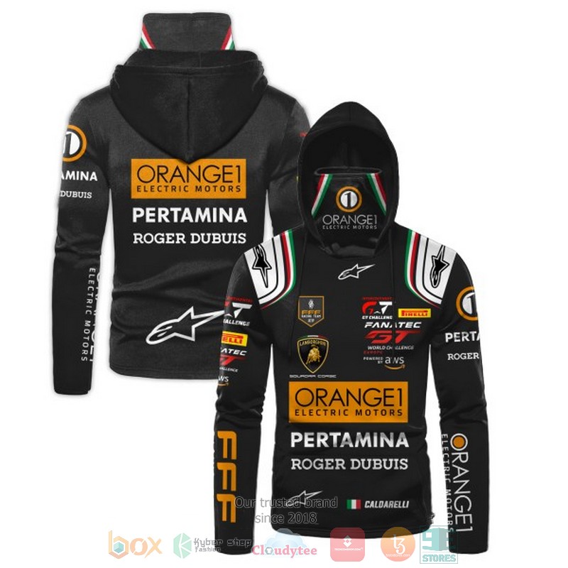 Caldarelli Orange1 Electric Motors Pertamina hoodie mask