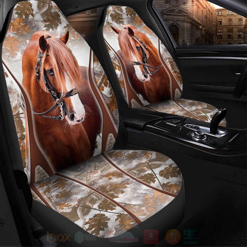 BEST Camo Brown Horse 3D Car Seat Covers 5 Camo Brown Horse Car Seat Covers