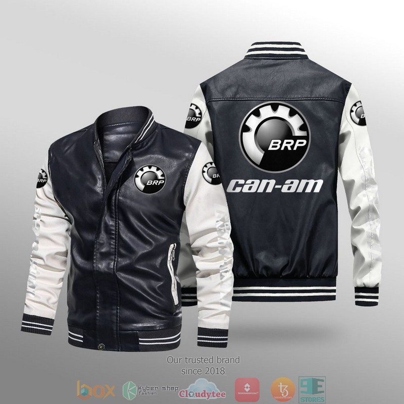 Can Am Motorcycles Car Brand Leather Bomber Jacket