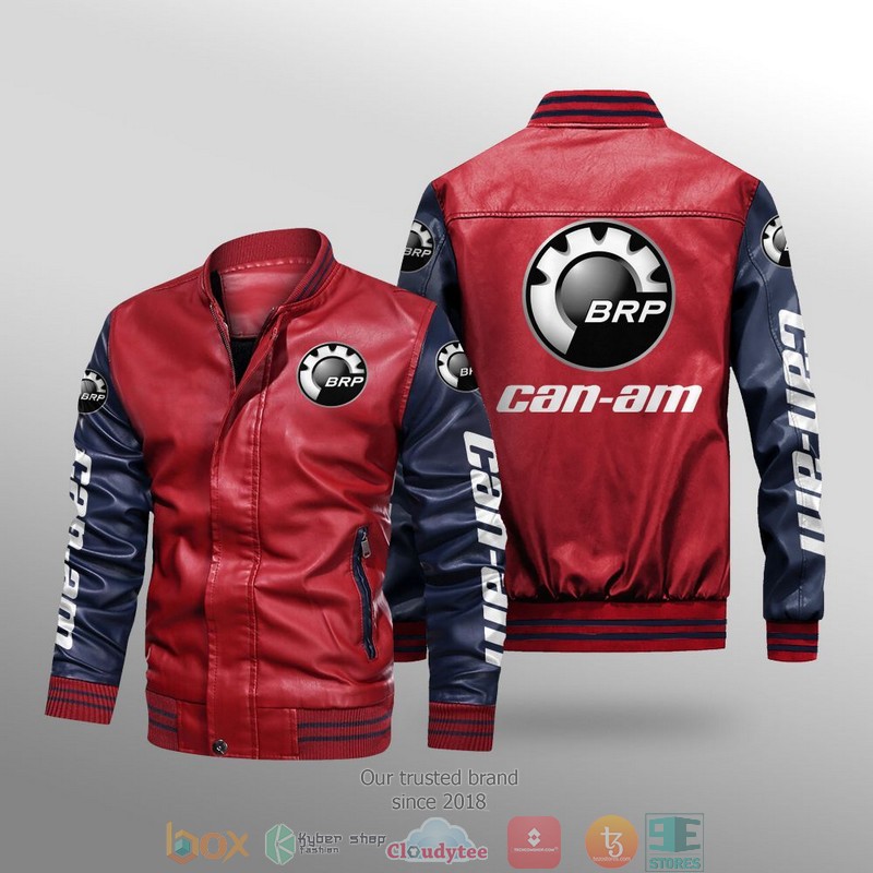 Can Am Motorcycles Car Brand Leather Bomber Jacket 1 2 3