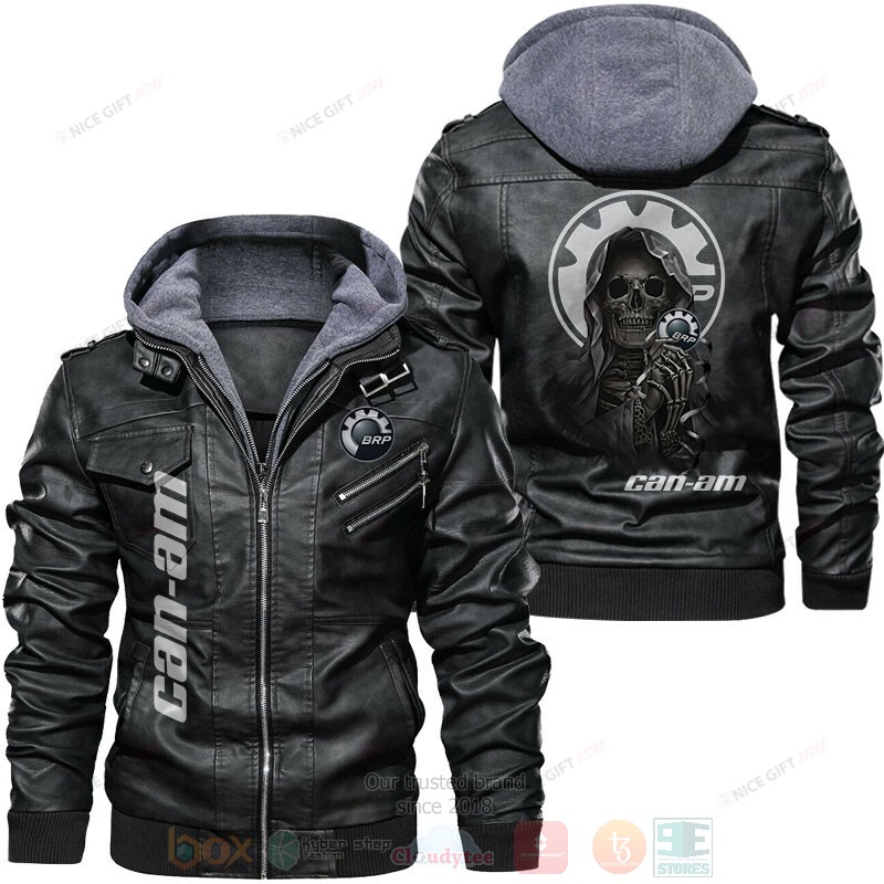 Can Am Skull Leather Jacket
