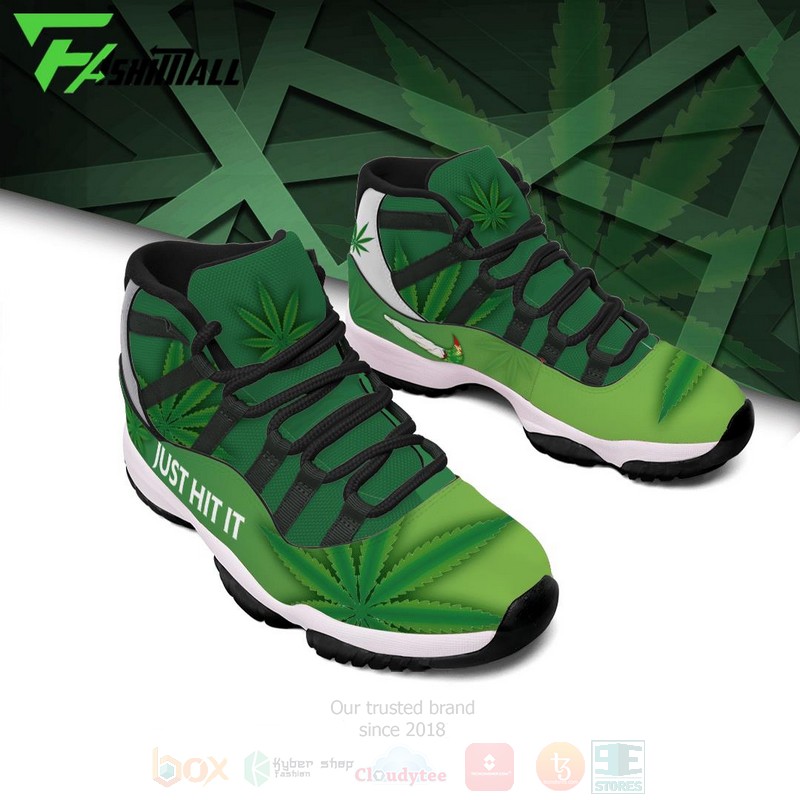 BEST Cannabis Just Hit It Air Jordan 11 Sneakers Shoes 3 Cannabis Just Hit It Air Jordan 11 Shoes 1 2
