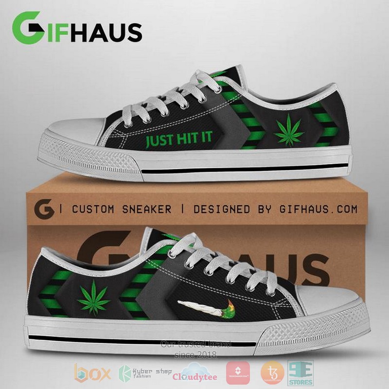 Cannabis Nike canvas low top shoes 1 2
