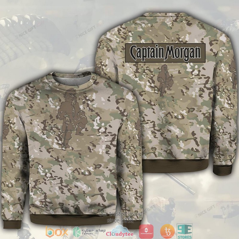 Captain Morgan Camouflage Crewneck Sweatshirt 1 Captain Morgan Camouflage Crewneck Sweatshirt