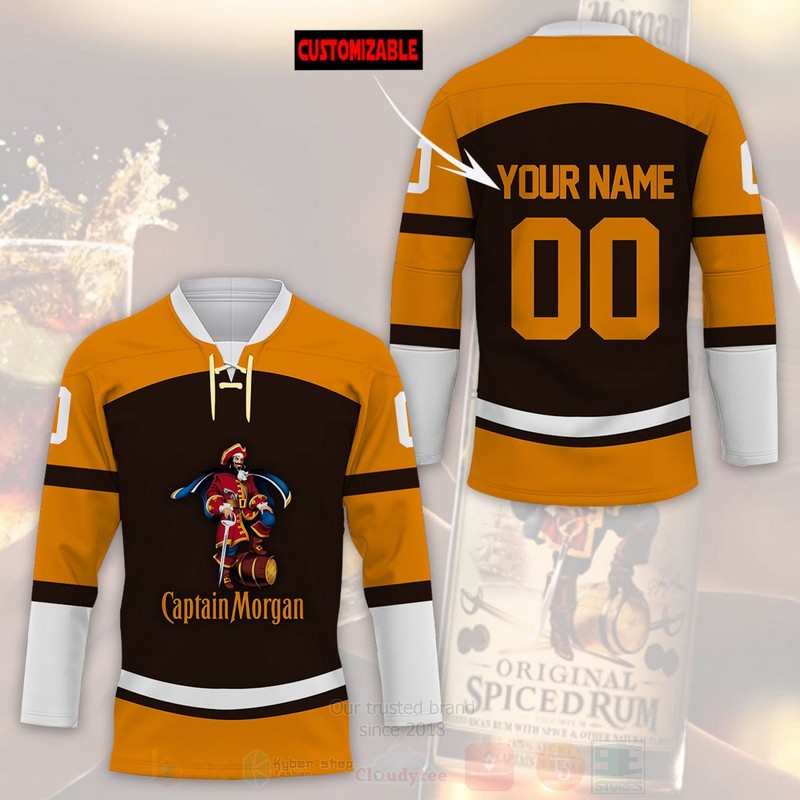 BEST Captain Morgan Personalized Hockey Shirt 2 Captain Morgan Personalized Hockey Jersey Shirt