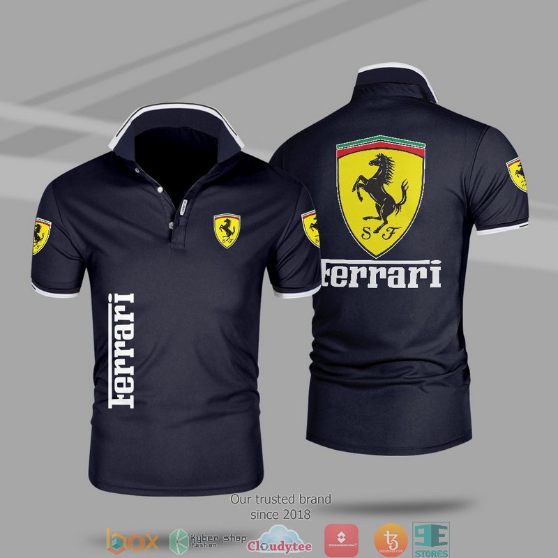Car Motor Ferrari Polo Shirt 5 Car Motor Ferrari Polo Shirt 1 2 3 4