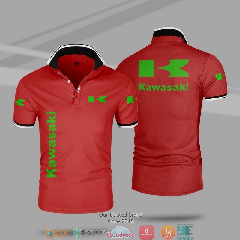 Car Motor Kawasaki Polo Shirt 6 Car Motor Kawasaki Polo Shirt 1 2 3 4 5
