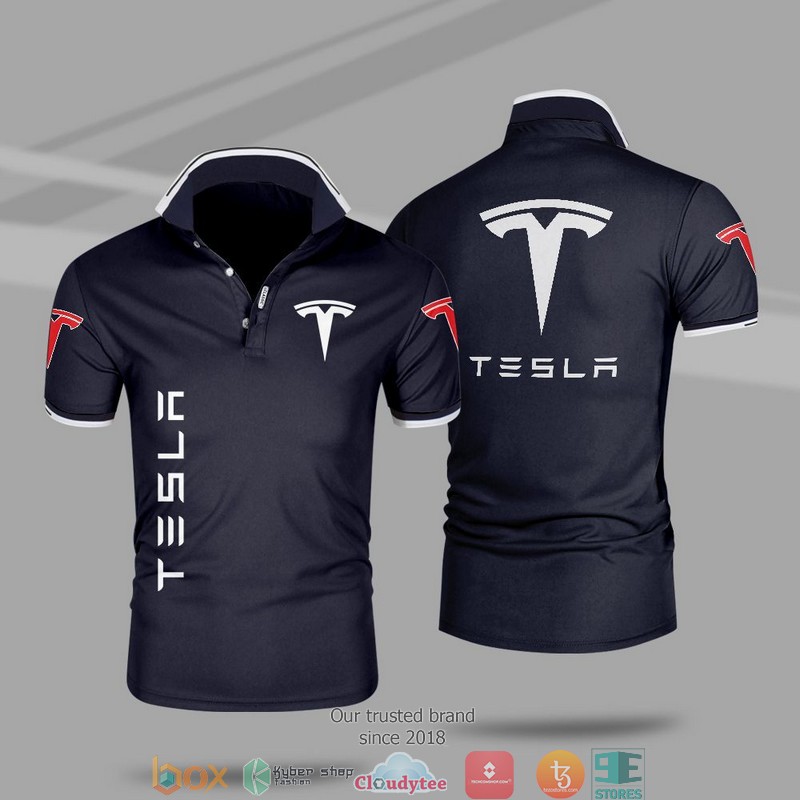 Car Motor Tesla Polo Shirt 5 Car Motor Tesla Polo Shirt 1 2 3 4