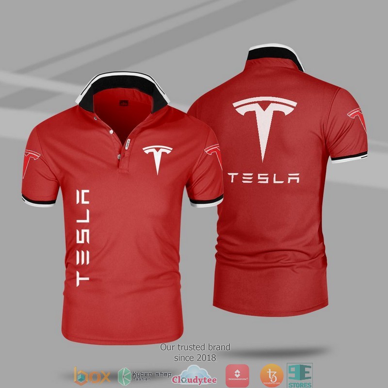 Car Motor Tesla Polo Shirt 6 Car Motor Tesla Polo Shirt 1 2 3 4 5