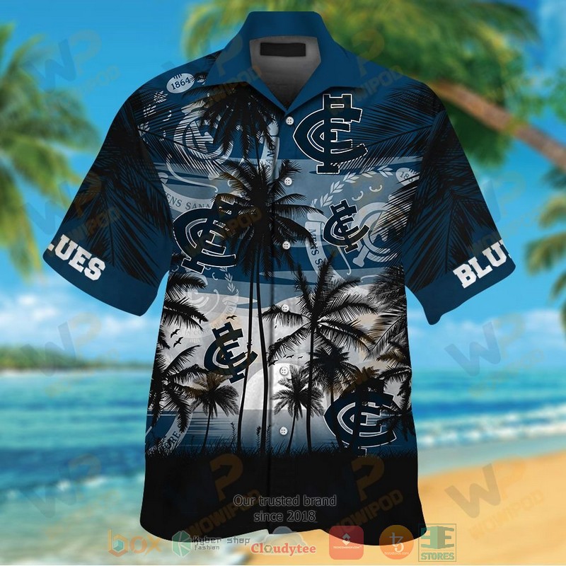 HOT Carlton Blues Hawaiian Shirt and shorts 1 Carlton Blues Hawaiian Shirt and shorts