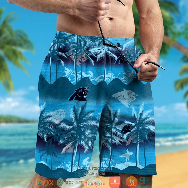 Carolina Panthers Coconut Island Waves Hawaiian Shirt, short 5 Carolina Panthers Coconut Island Waves Hawaiian Shirt short 1 2 3 4