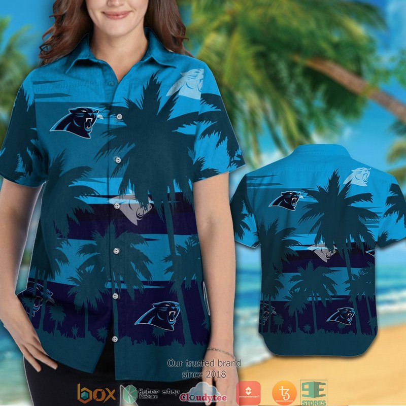 Carolina Panthers Moss Green Coconut Hawaiian Shirt, short 3 Carolina Panthers Moss Green Coconut Hawaiian Shirt short 1 2