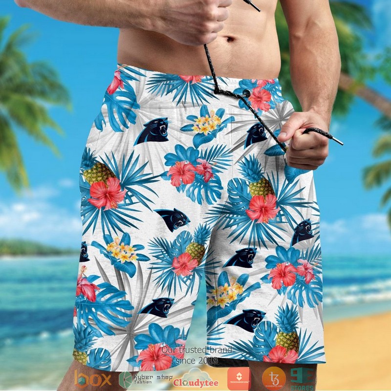 Carolina Panthers Pineapple Hibisucs Hawaiian shirt, short 5 Carolina Panthers Pineapple Hibisucs Hawaiian shirt short 1 2 3 4