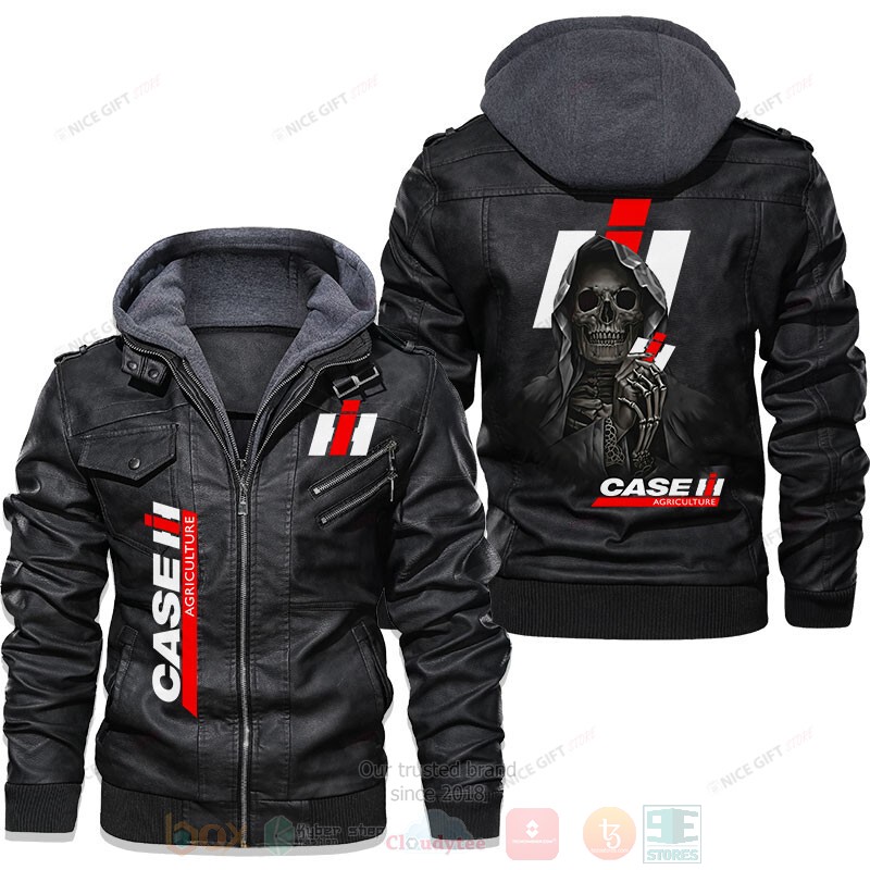Case Agriculture Skull Leather Jacket