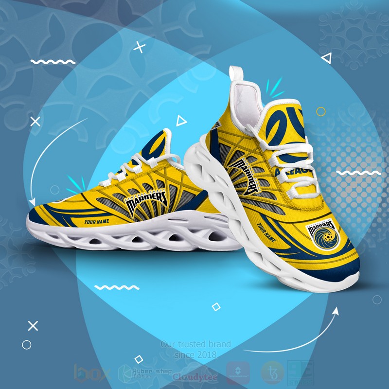 Central Coast Mariners A League Personalized Clunky Max Soul Shoes 1 2 3 4 5 6 7 8