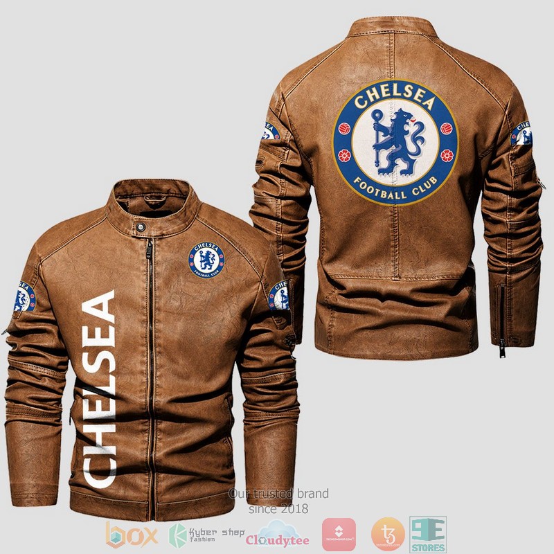 Chelsea Football Club Collar Leather Jacket