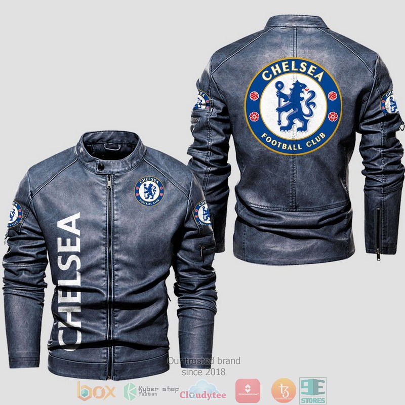Chelsea Football Club Collar Leather Jacket 1