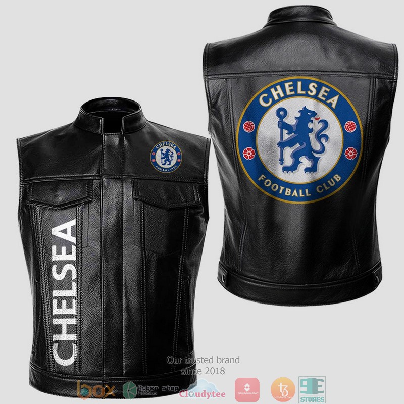 Chelsea Football Club Vest Leather Jacket