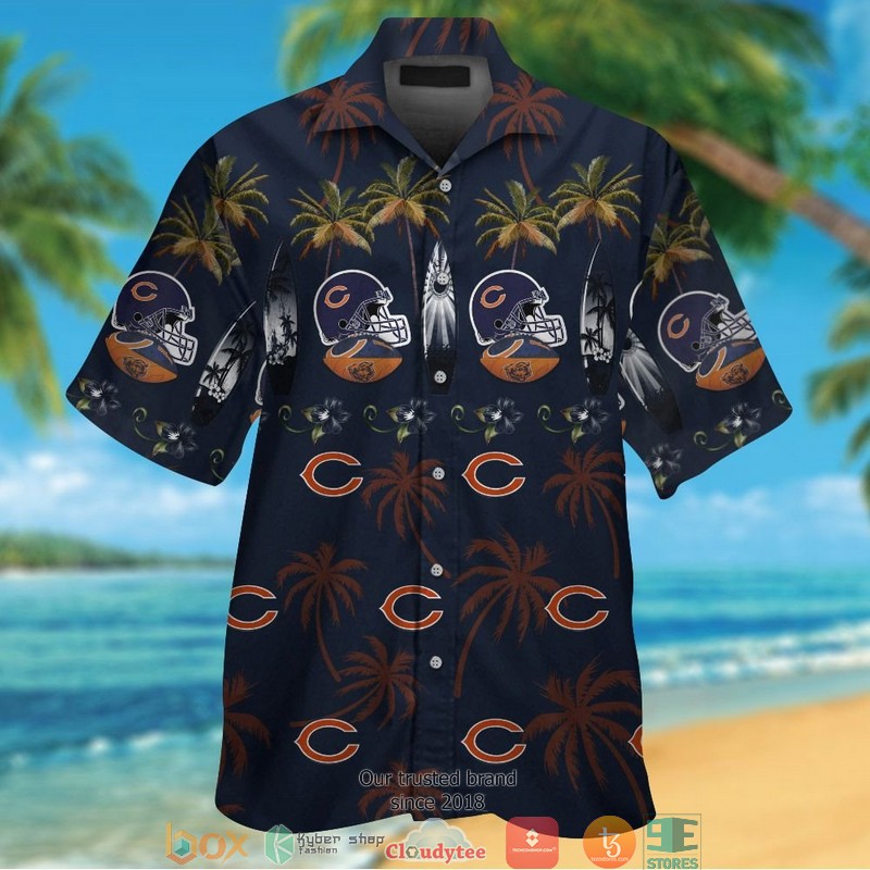 Chicago Bears Coconut Hawaiian shirt short