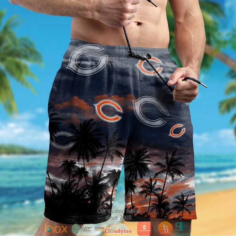 Chicago Bears Coconut Island Sunset Hawaiian Shirt short 1 2 3 4