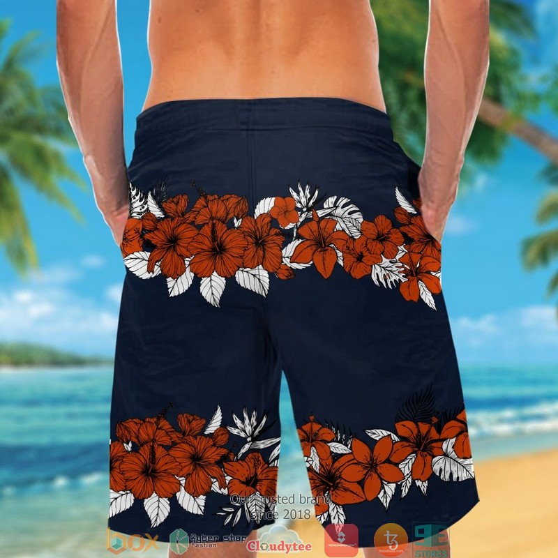 Chicago Bears Hibiscus flower line Hawaiian Shirt, short 6 Chicago Bears Hibiscus flower line Hawaiian Shirt short 1 2 3 4 5