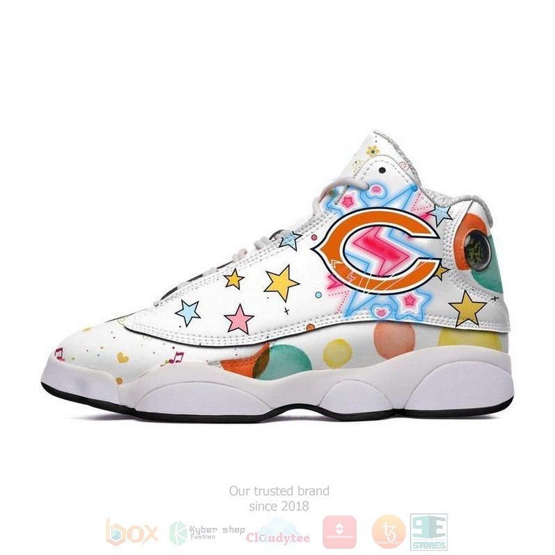 BEST Chicago Bears NFL color white Air Jordan 13 shoes sneakers 3 Chicago Bears NFL color white Air Jordan 13 shoes