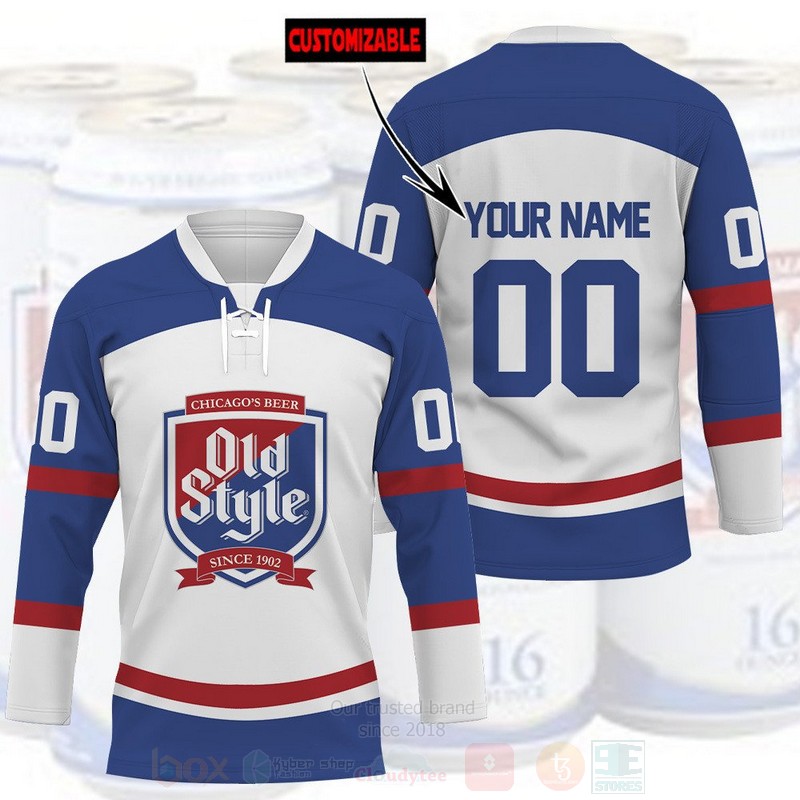 BEST Chicago Beer Old Style Personalized Hockey Shirt 3 Chicago Beer Old Style Personalized Hockey Jersey Shirt