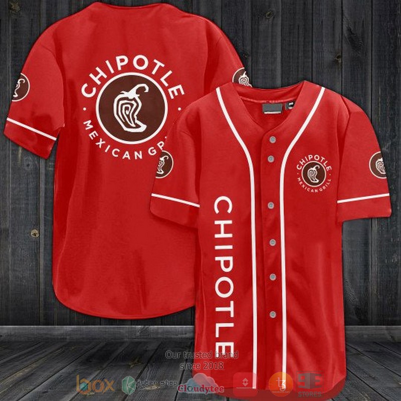 Chipotle Mexican Grill red baseball jersey