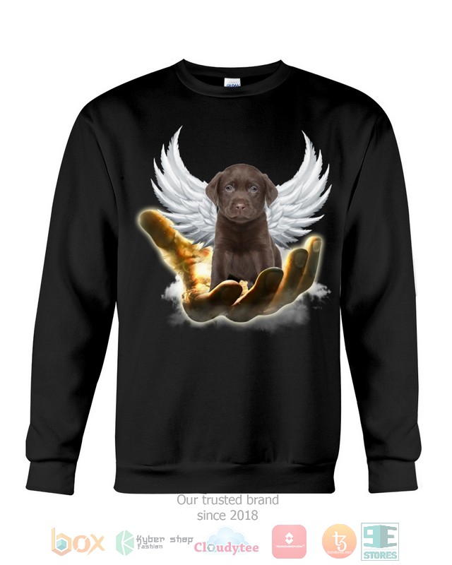 Chocolate Labrador Golden Hand Heaven Wings 2D shirt hoodie 1 2 3 4 5 6 7 8 9 10