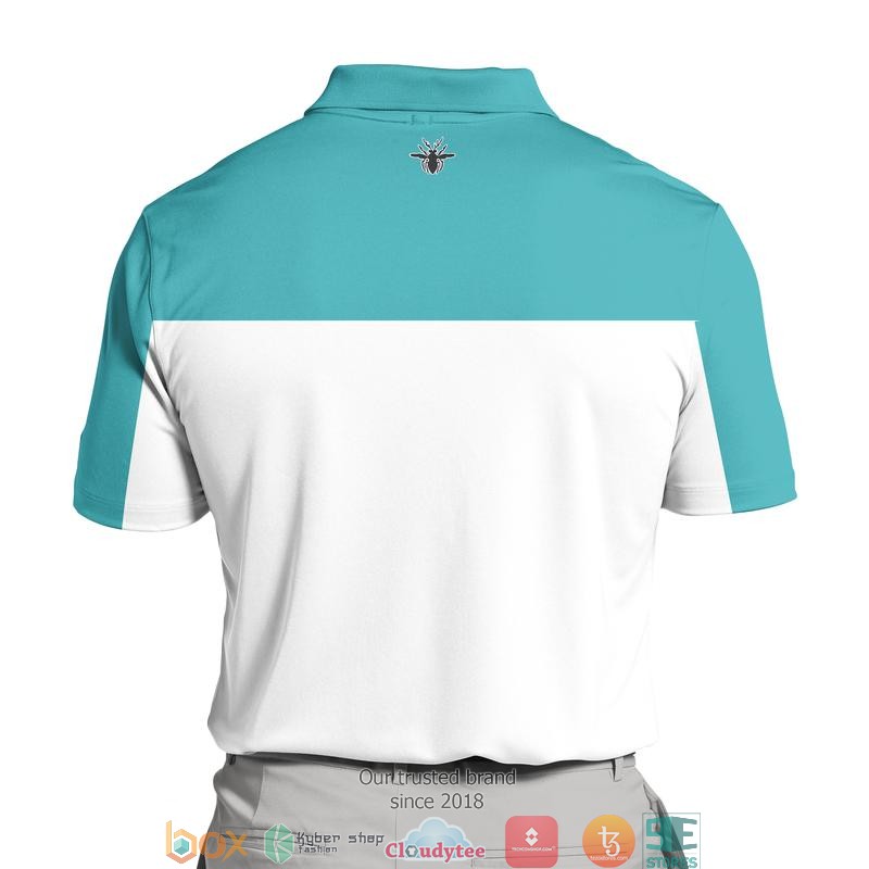 Christian Dior Bee Blue White Polo Shirt 2 Christian Dior Bee Blue White Polo Shirt 1