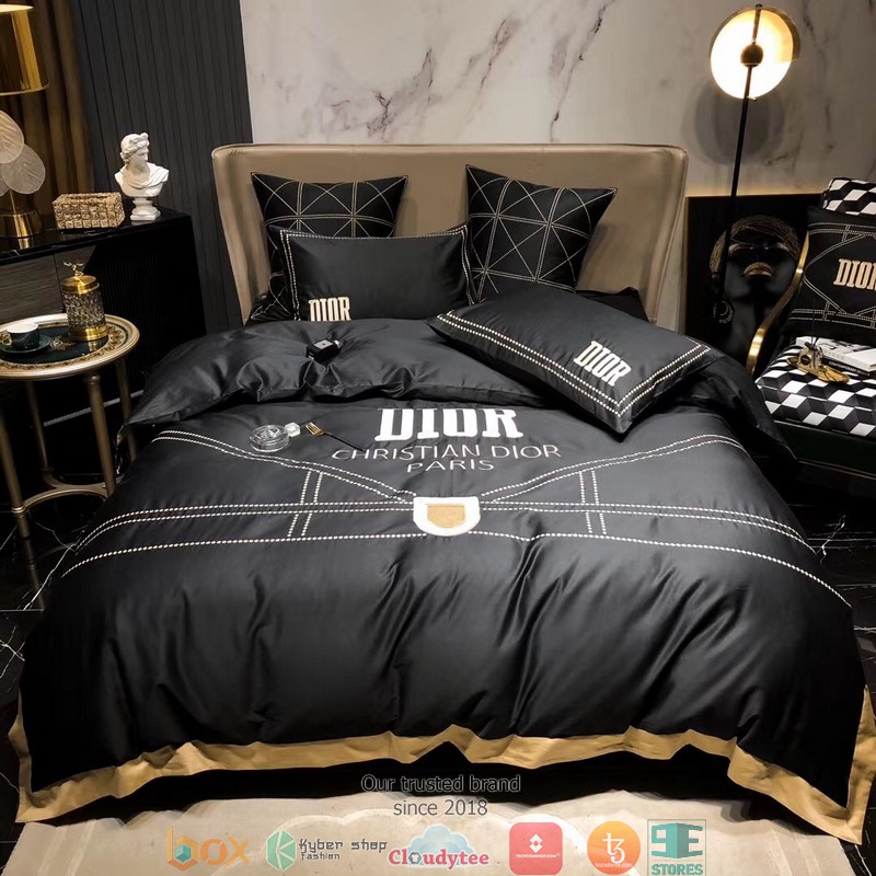 Christian Dior Paris Black Duvet cover bedding set 1 Christian Dior Paris Black Duvet cover bedding set