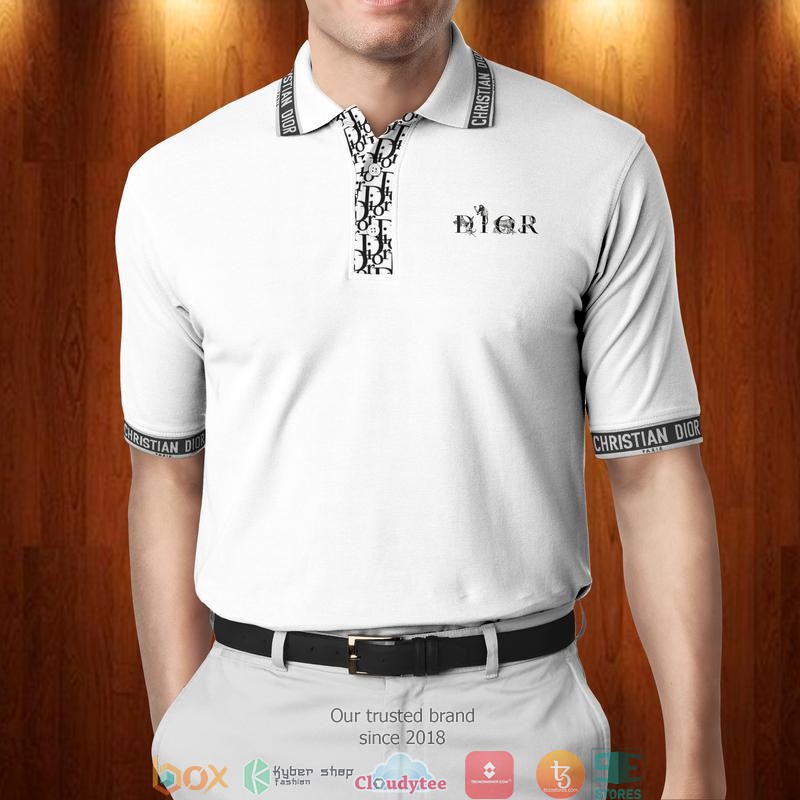 Christion Dior White simple Polo Shirt 1 Christion Dior White simple Polo Shirt