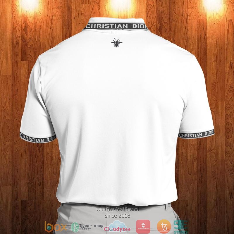 Christion Dior White simple Polo Shirt 2 Christion Dior White simple Polo Shirt 1