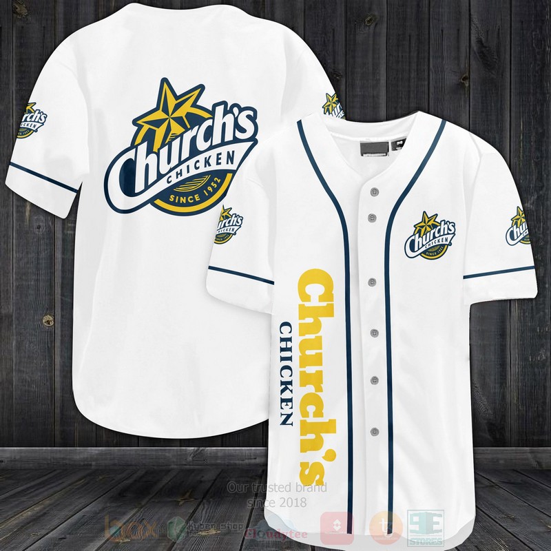Churchs Chicken Baseball Jersey Shirt