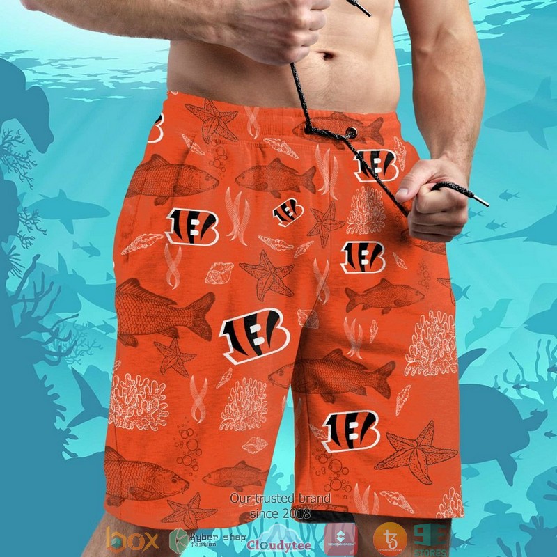 Cincinnati Bengals Fish Ocean Hawaiian Shirt, short 5 Cincinnati Bengals Fish Ocean Hawaiian Shirt short 1 2 3 4