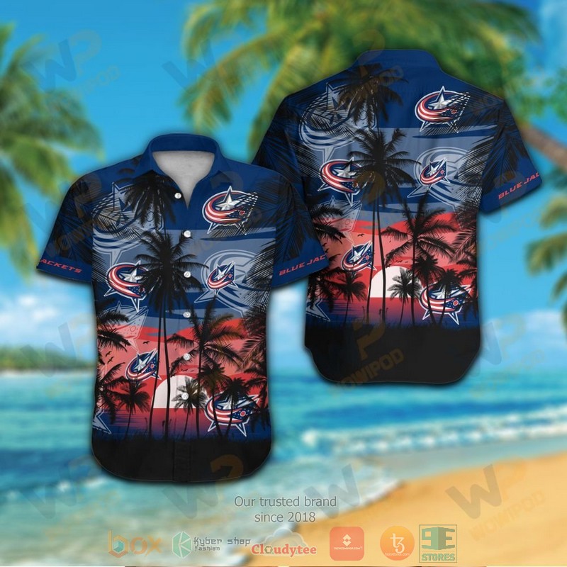 HOT Columbus Blue Jackets Hawaiian Shirt and shorts 13 Columbus Blue Jackets Hawaiian Shirt and shorts