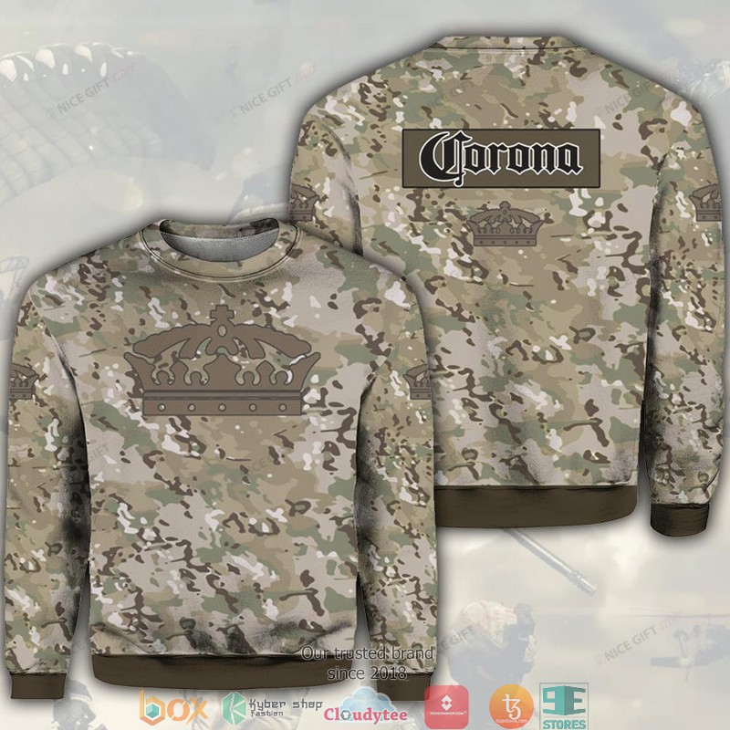 Corona Extra Camouflage Crewneck Sweatshirt 1 Corona Extra Camouflage Crewneck Sweatshirt