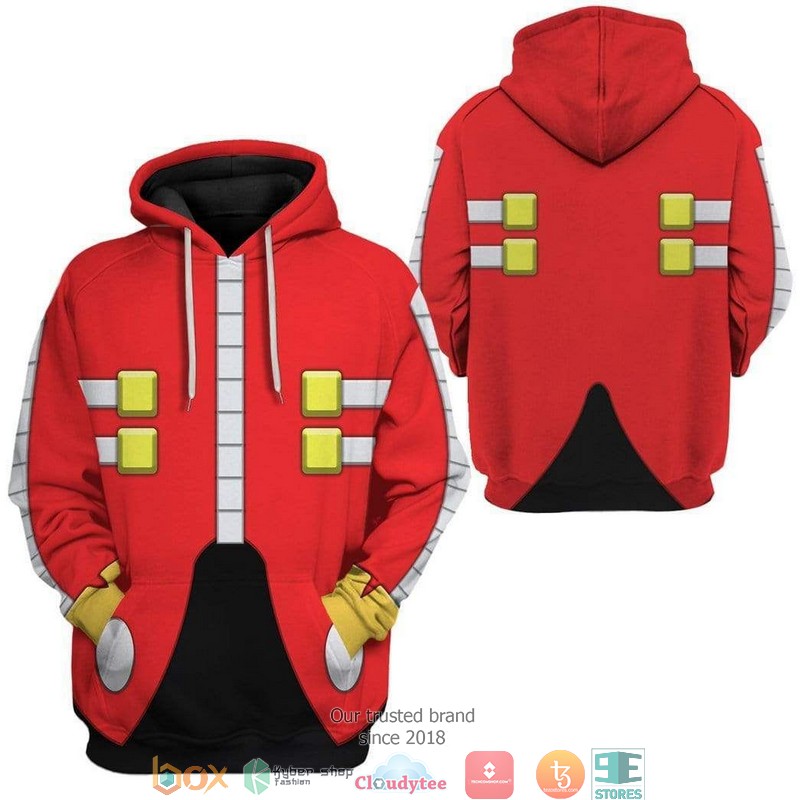 Cosplay Sonic Dr Eggman 3D Hoodie Zip Hoodie