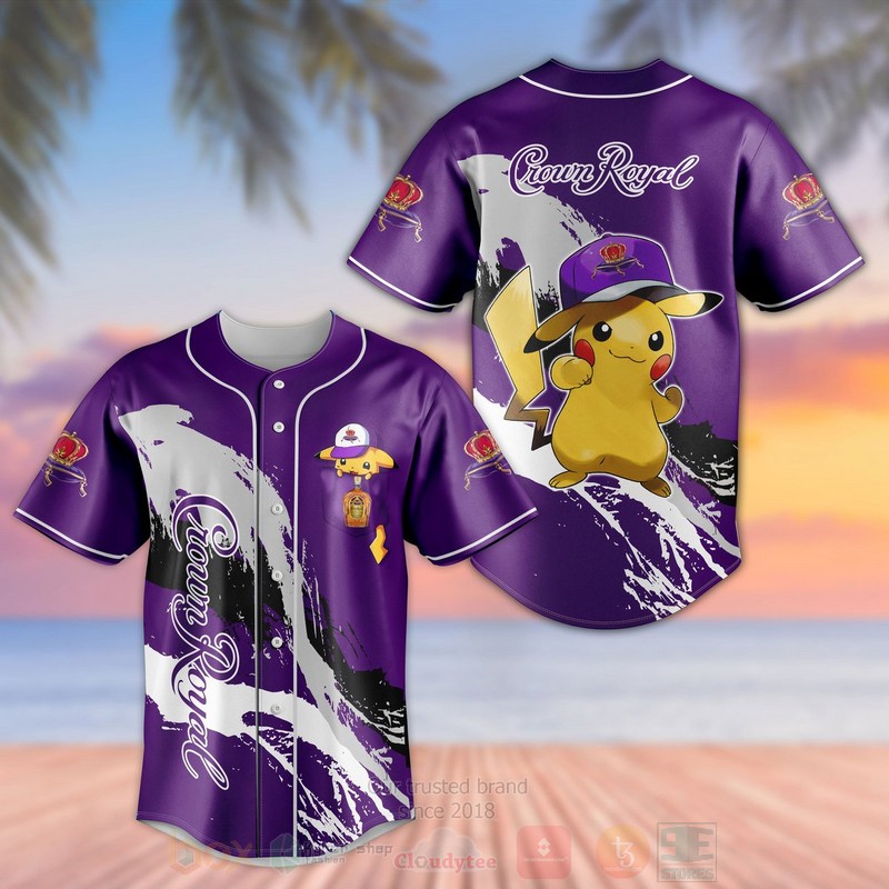 Crown Royal Pikachu Baseball Jersey Shirt