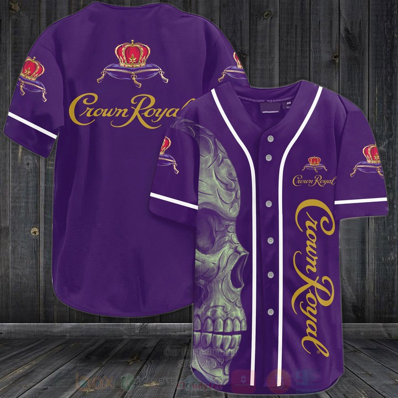 BEST Crown Royal Skull AOP Baseball Jersey 3 Crown Royal Skull Baseball Jersey Shirt
