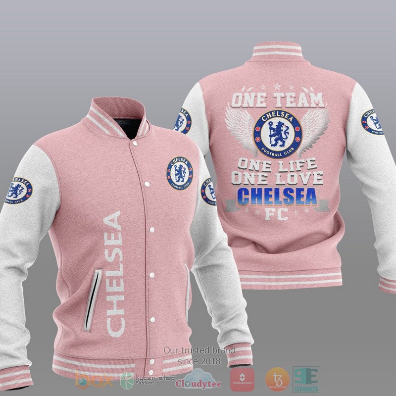 Chelsea One Team One Life One Love Baseball Jacket 1 2 3 4 5 6